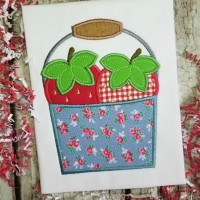 Strawberry Pale Machine Applique Design